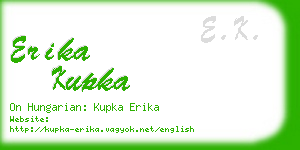 erika kupka business card